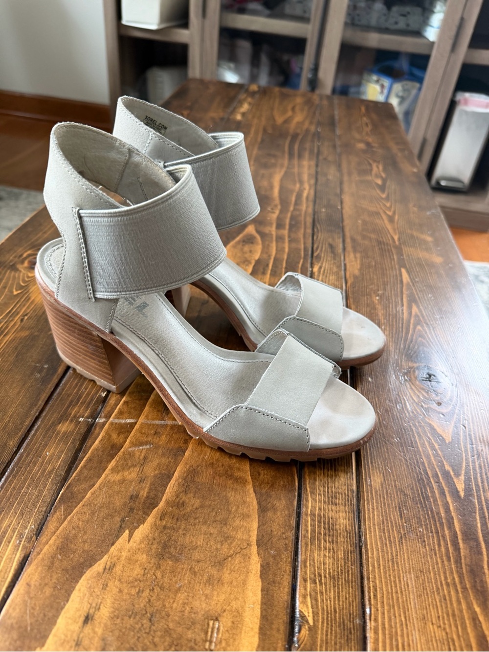 Sorel Girls' Taupe Open-Toe Block Heel Sandals